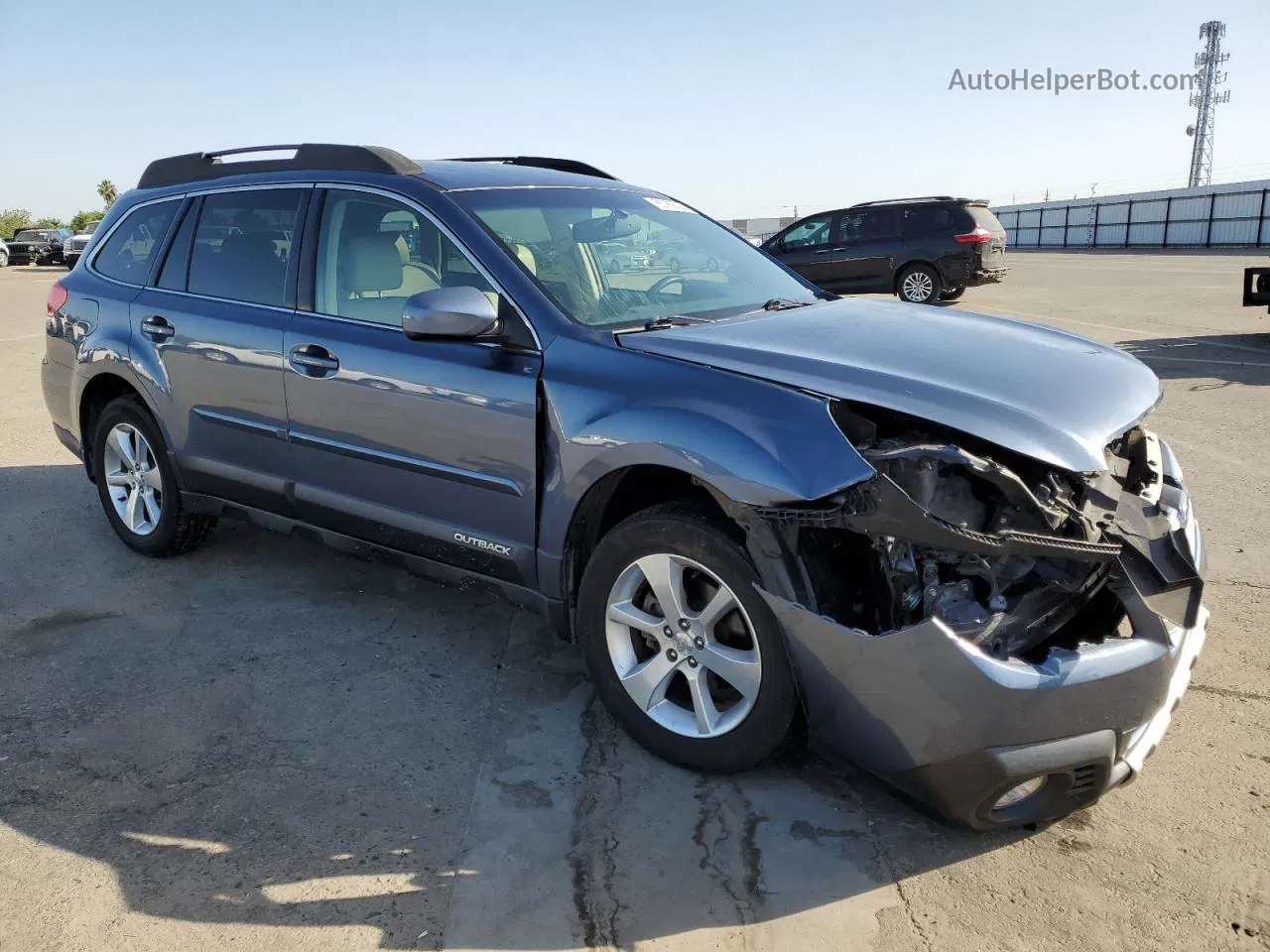 2014 Subaru Outback 2.5i Limited Blue vin: 4S4BRBLC5E3291757