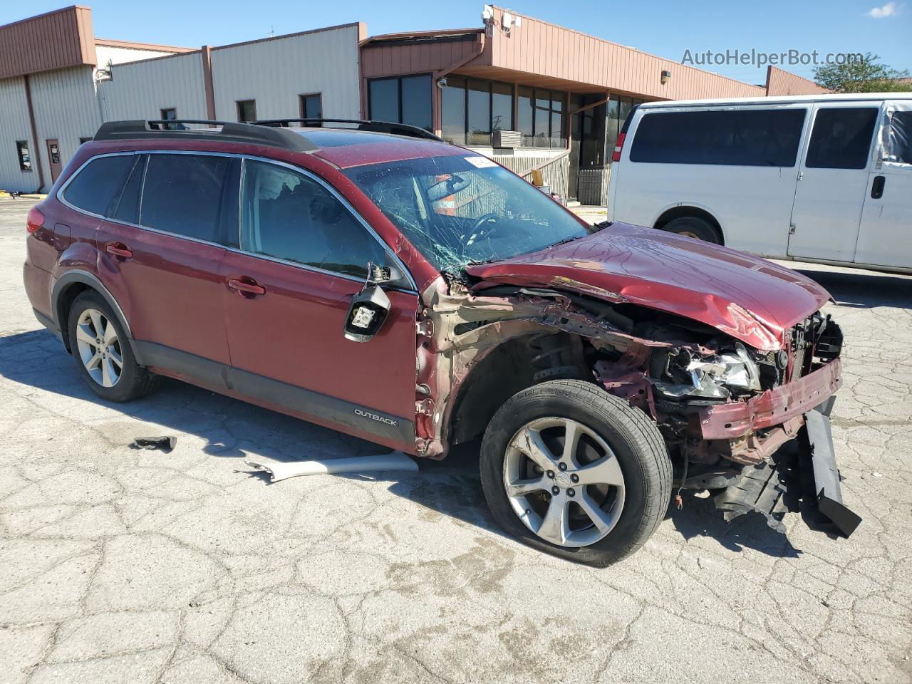 2014 Subaru Outback 2.5i Limited Burgundy vin: 4S4BRBLC7E3217126