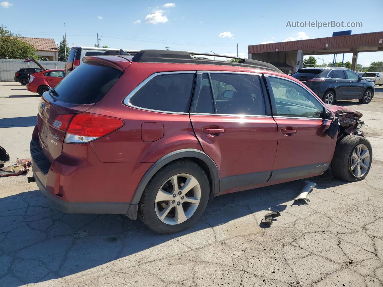 2014 Subaru Outback 2.5i Limited Burgundy vin: 4S4BRBLC7E3217126