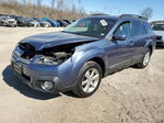 2014 Subaru Outback 2.5i Limited Blue vin: 4S4BRBLCXE3227617