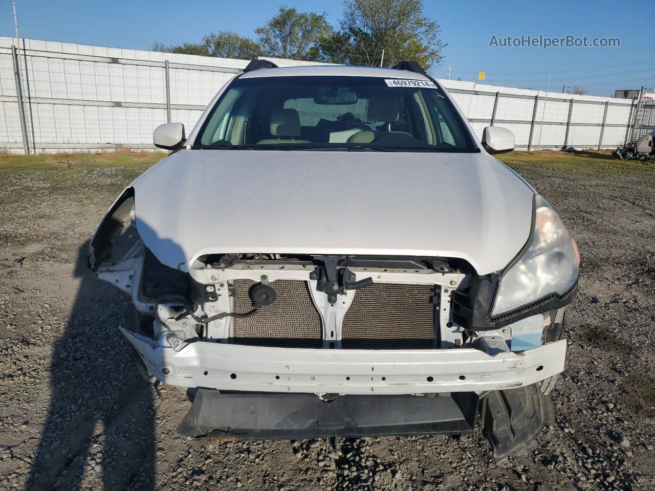 2014 Subaru Outback 2.5i Limited White vin: 4S4BRBMC2E3280830