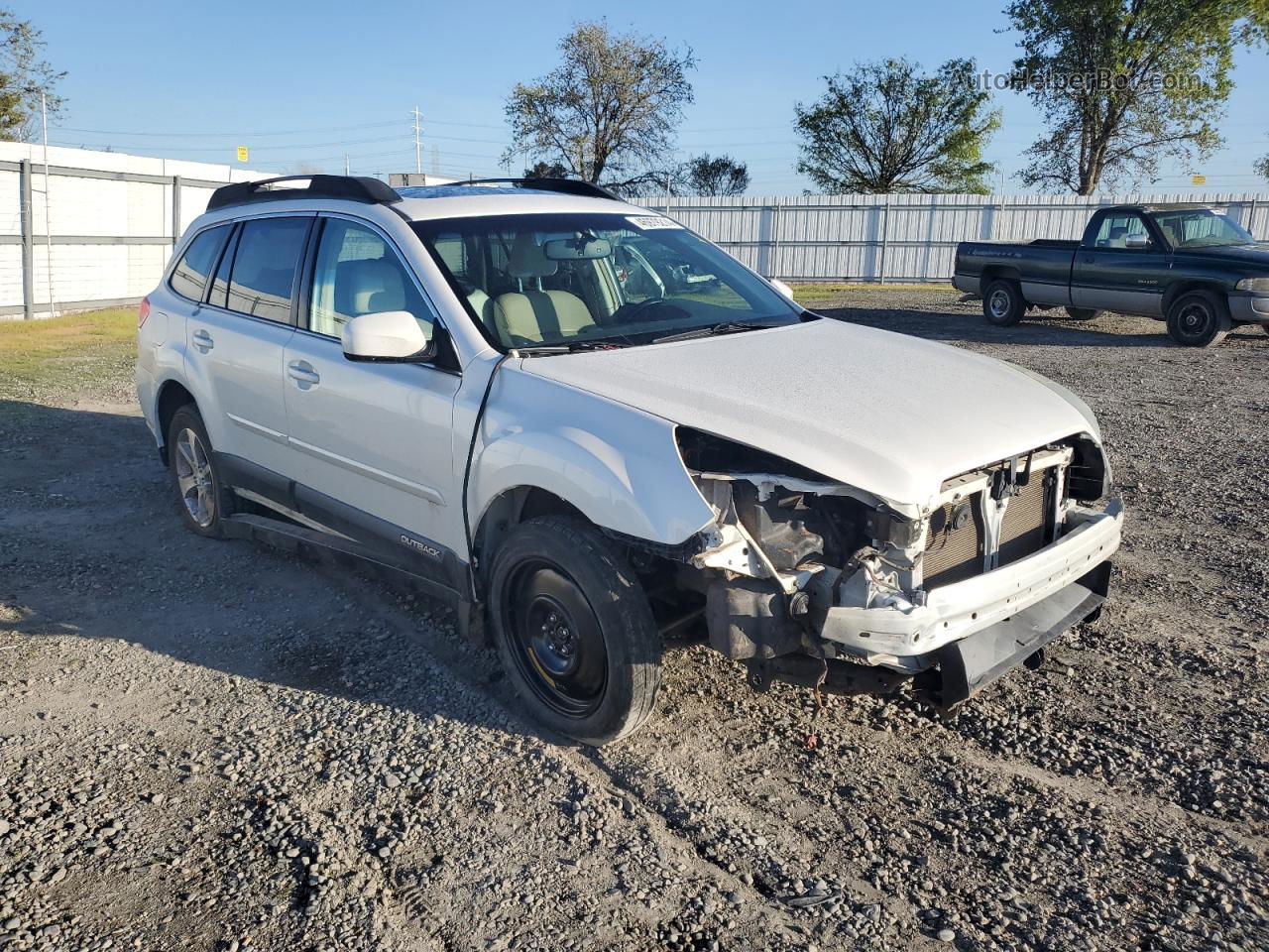 2014 Subaru Outback 2.5i Limited White vin: 4S4BRBMC2E3280830