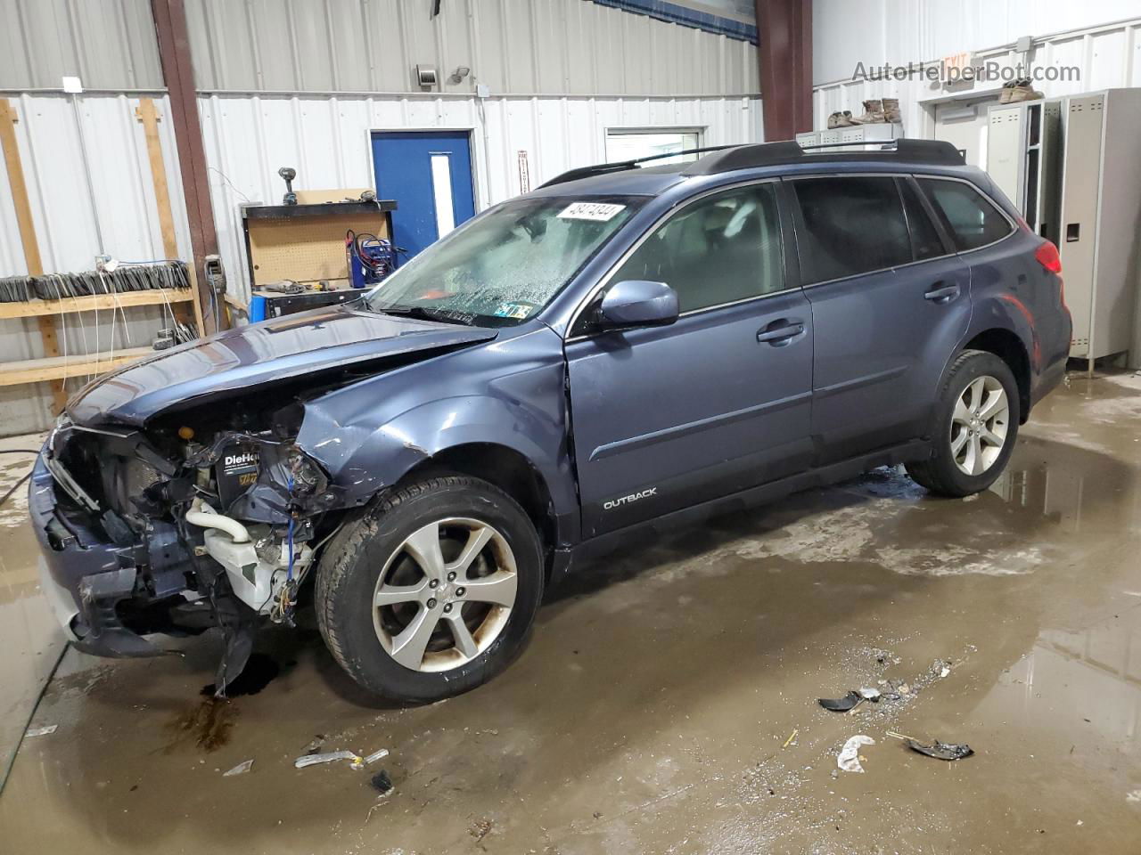 2014 Subaru Outback 2.5i Limited Blue vin: 4S4BRBNC7E3291689