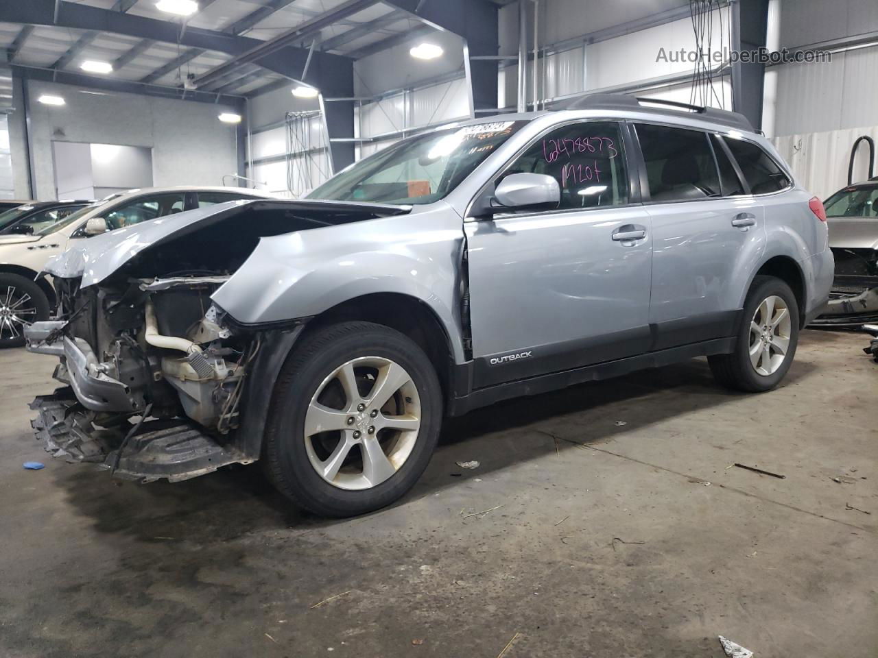 2014 Subaru Outback 2.5i Limited Silver vin: 4S4BRBNC8E3309763