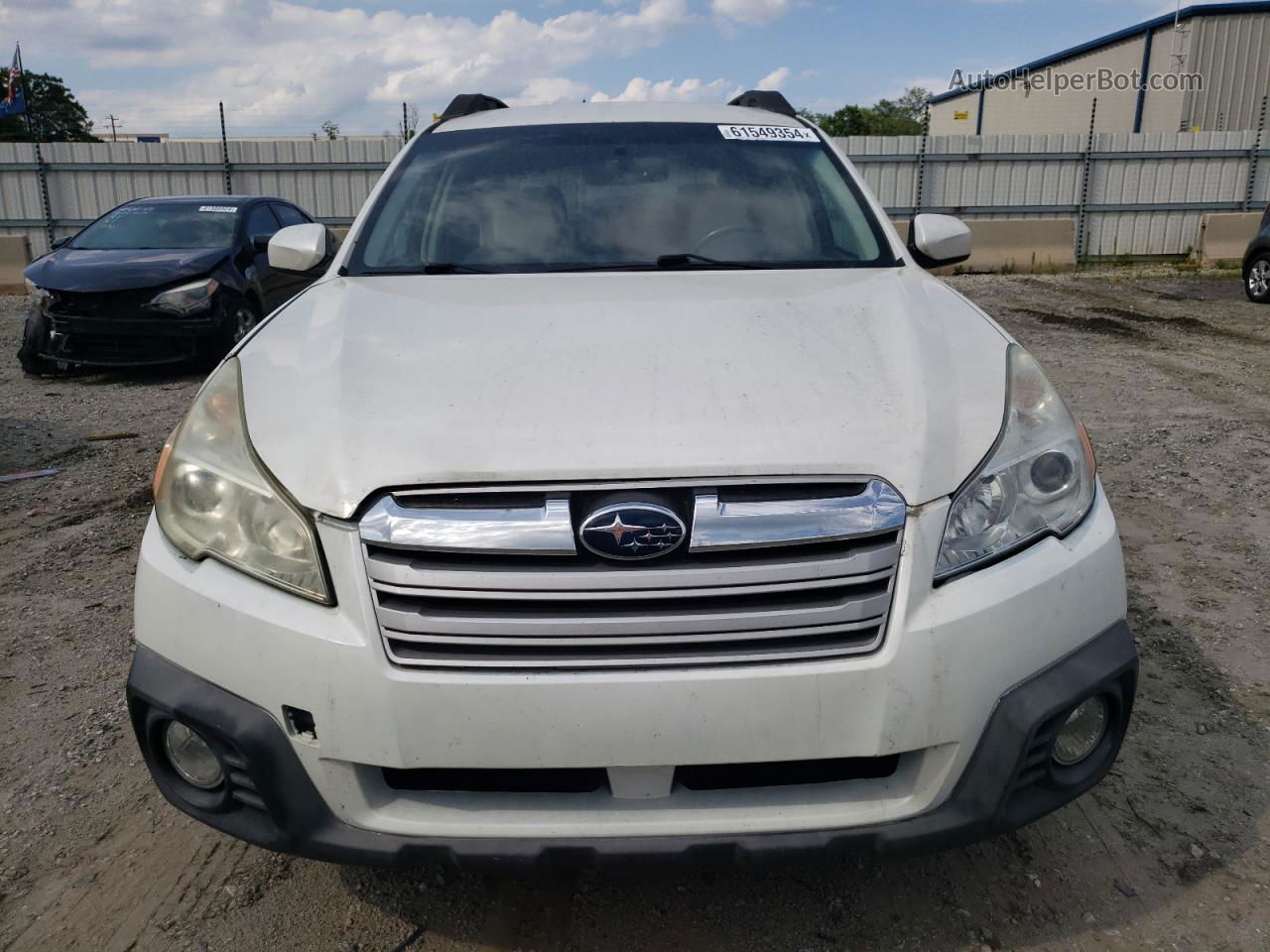 2014 Subaru Outback 2.5i Premium White vin: 4S4BRCCC9E3304144