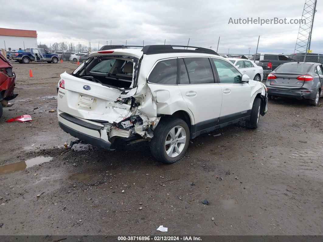 2014 Subaru Outback 2.5i Premium White vin: 4S4BRCCCXE3229180