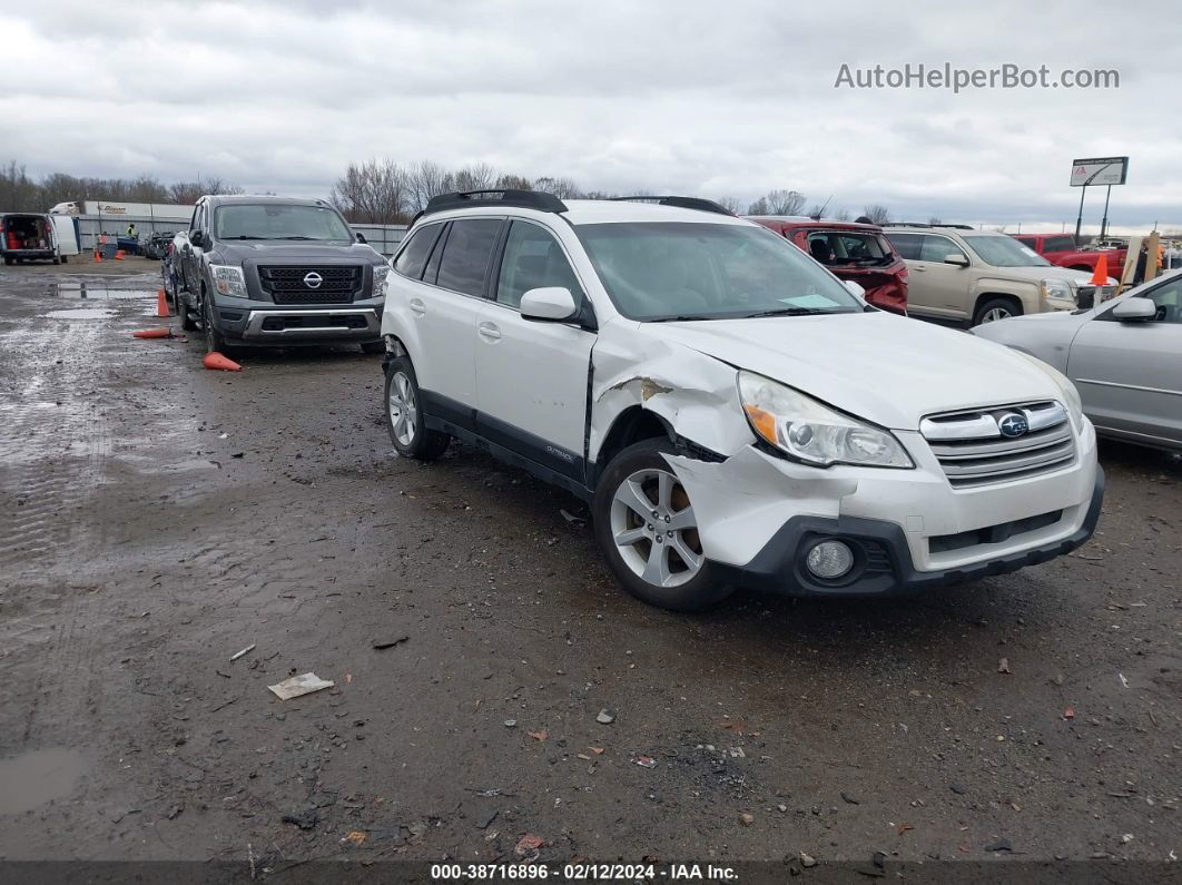 2014 Subaru Outback 2.5i Premium White vin: 4S4BRCCCXE3229180