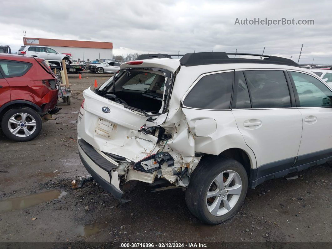 2014 Subaru Outback 2.5i Premium White vin: 4S4BRCCCXE3229180