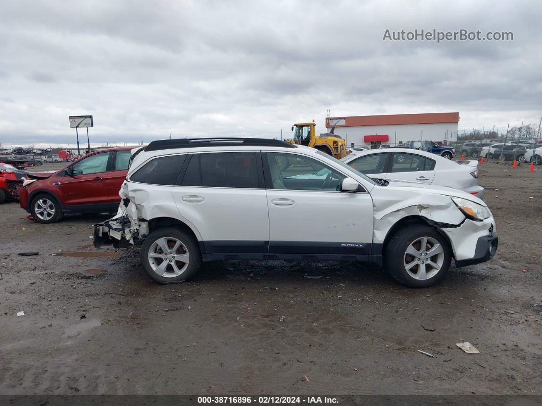 2014 Subaru Outback 2.5i Premium White vin: 4S4BRCCCXE3229180