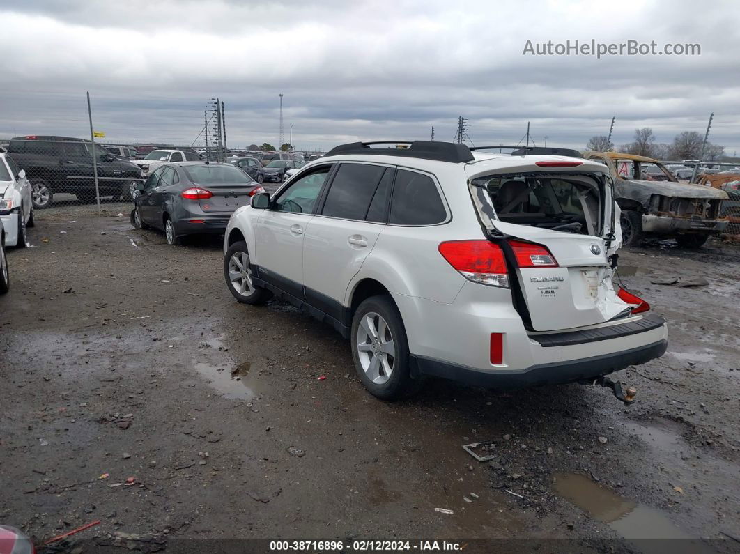 2014 Subaru Outback 2.5i Premium White vin: 4S4BRCCCXE3229180