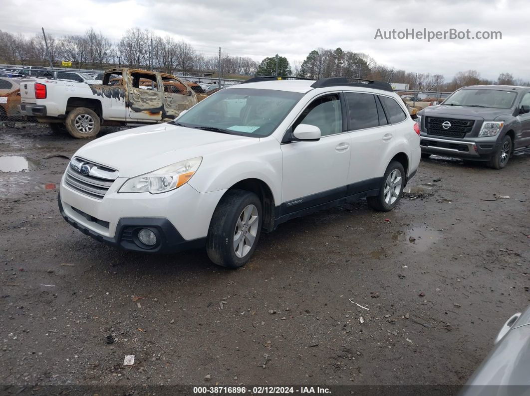 2014 Subaru Outback 2.5i Premium White vin: 4S4BRCCCXE3229180