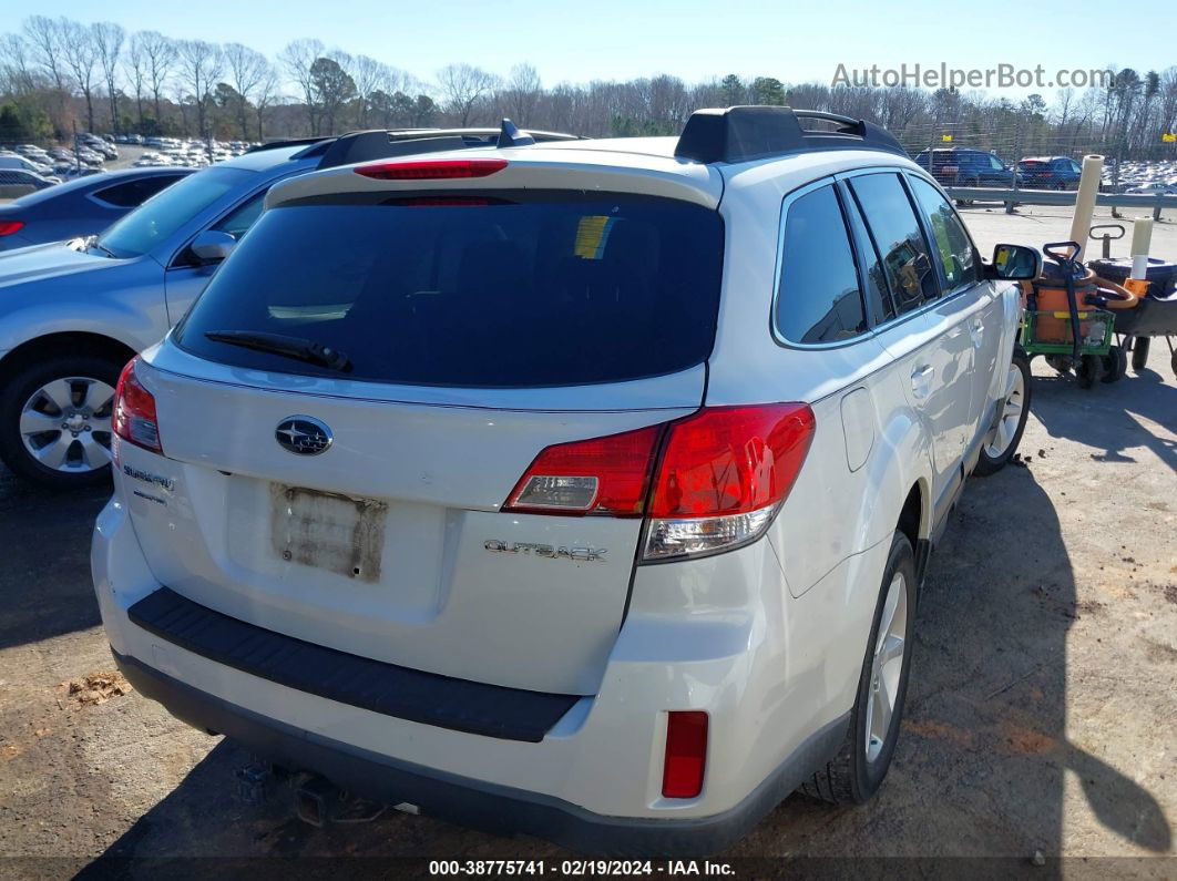 2014 Subaru Outback 2.5i Premium White vin: 4S4BRCDC0E3200351