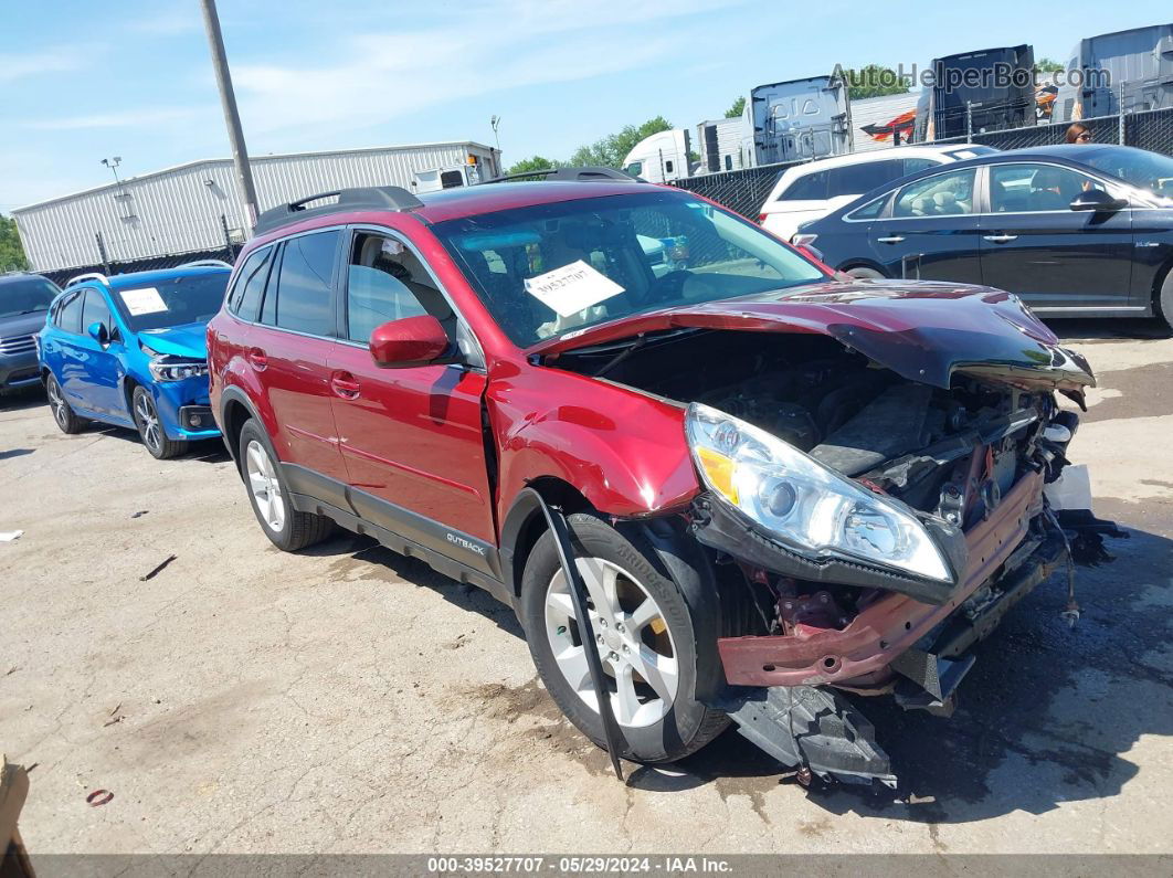 2014 Subaru Outback 2.5i Premium Красный vin: 4S4BRCFCXE3220300