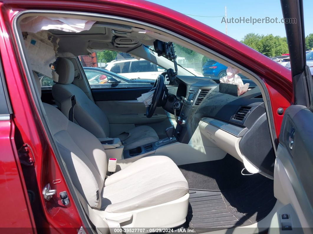 2014 Subaru Outback 2.5i Premium Red vin: 4S4BRCFCXE3220300