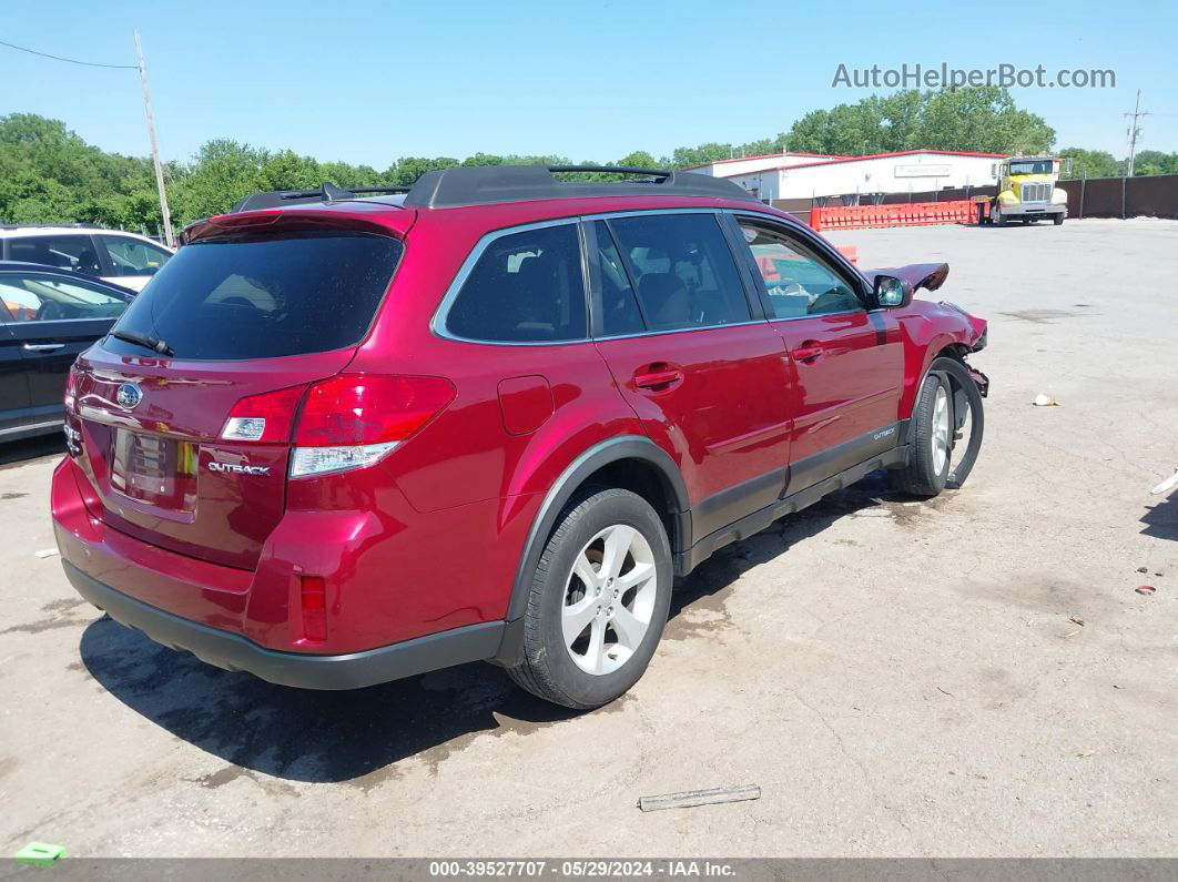 2014 Subaru Outback 2.5i Premium Red vin: 4S4BRCFCXE3220300