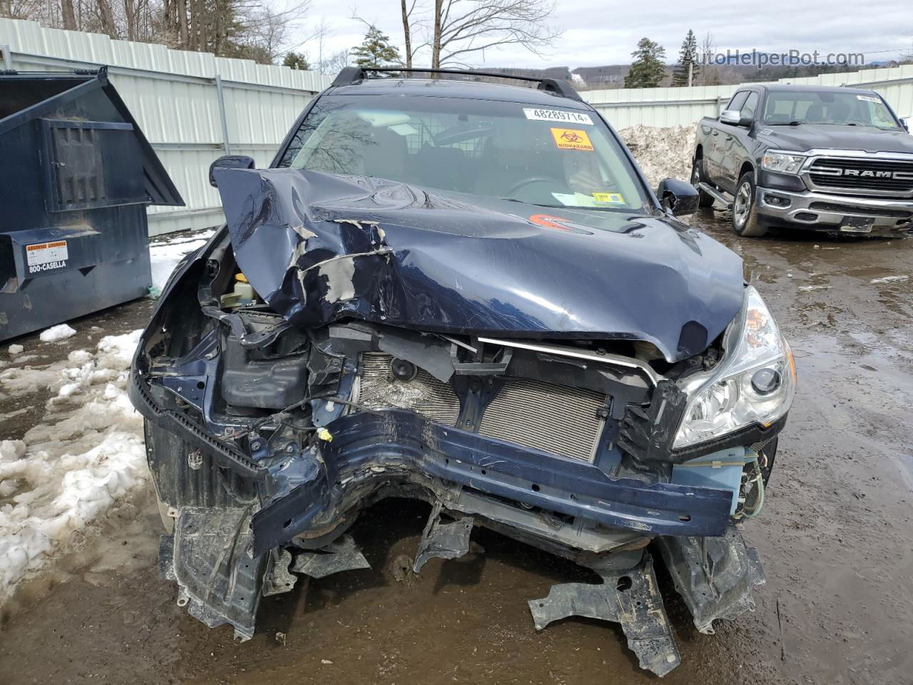 2014 Subaru Outback 2.5i Limited Blue vin: 4S4BRCLC5E3258649