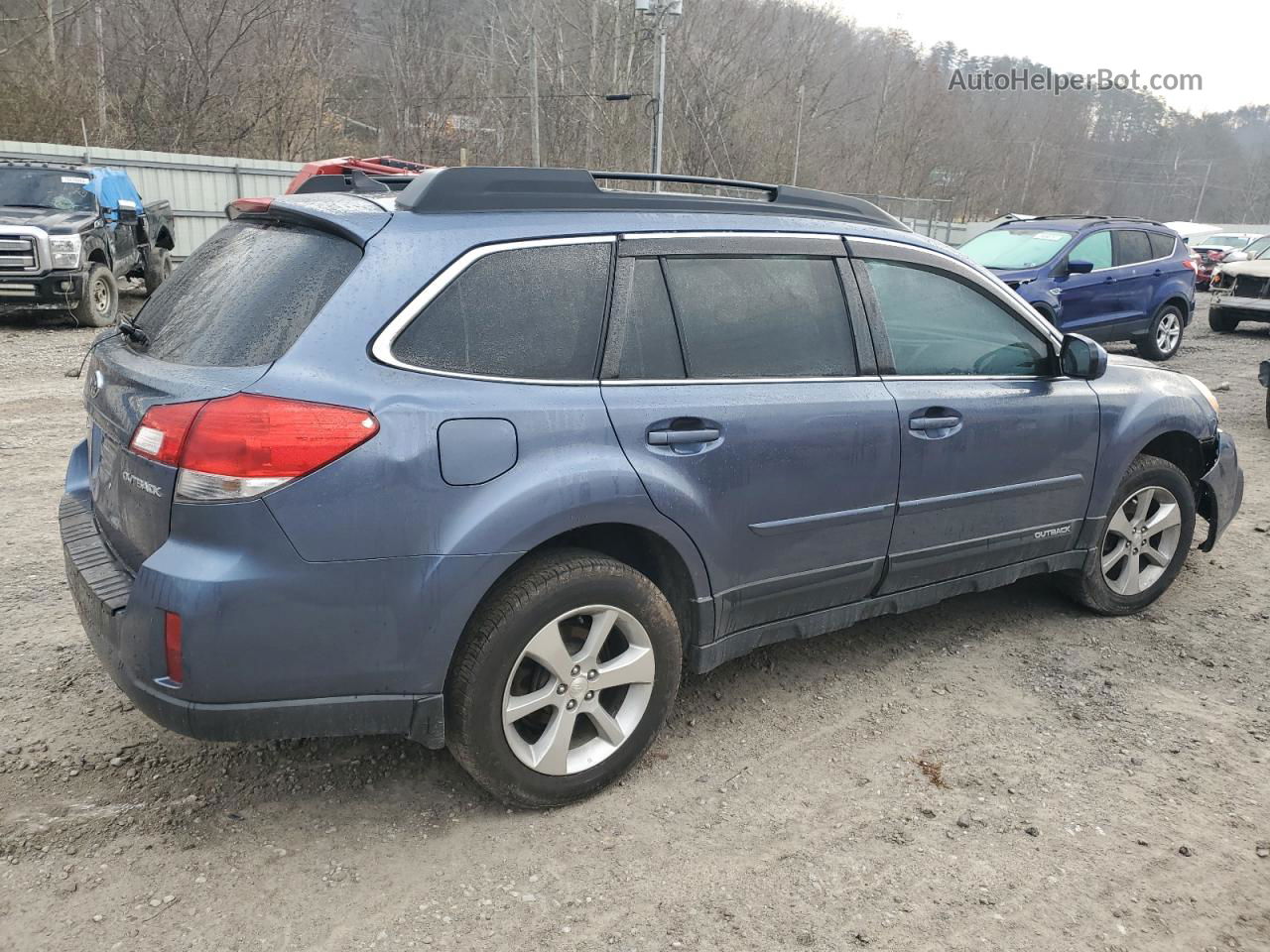 2014 Subaru Outback 2.5i Limited Blue vin: 4S4BRCLC6E3294804