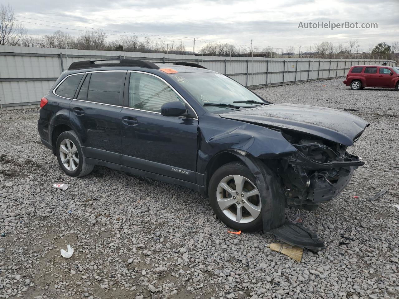 2014 Subaru Outback 2.5i Limited Blue vin: 4S4BRCLC9E3235830