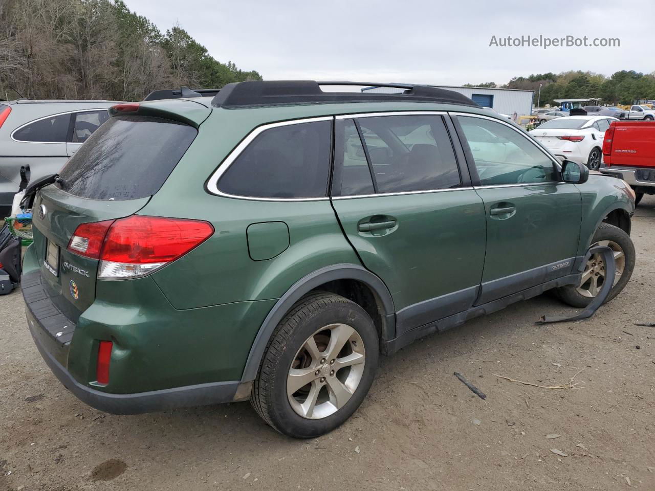 2014 Subaru Outback 2.5i Limited Green vin: 4S4BRCMC5E3323014