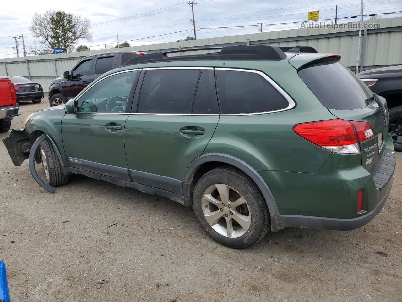 2014 Subaru Outback 2.5i Limited Green vin: 4S4BRCMC5E3323014