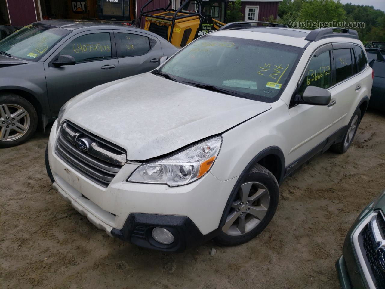 2014 Subaru Outback 2.5i Limited White vin: 4S4BRCPC5E3257477