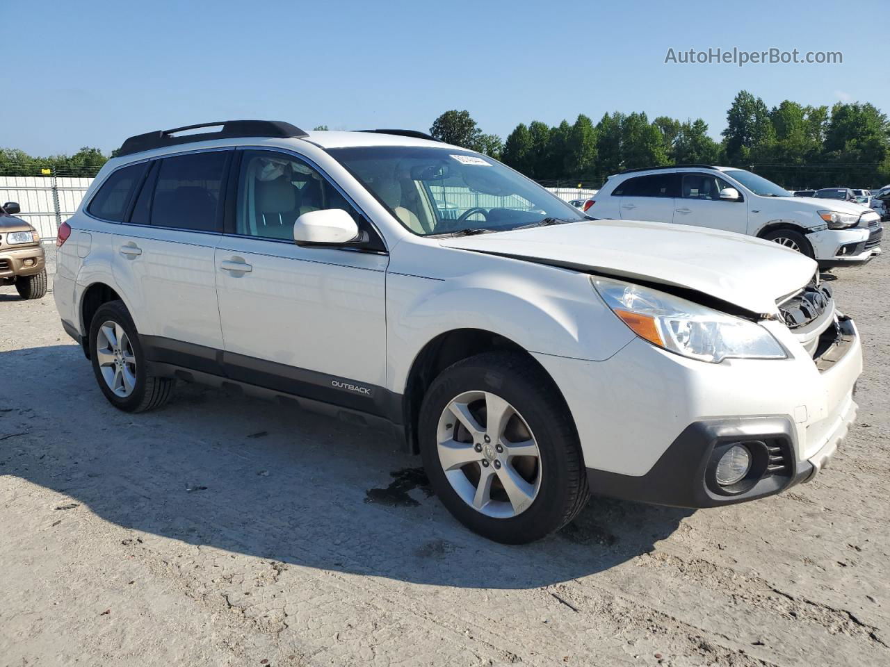 2014 Subaru Outback 3.6r Limited White vin: 4S4BRDKC5E2206550