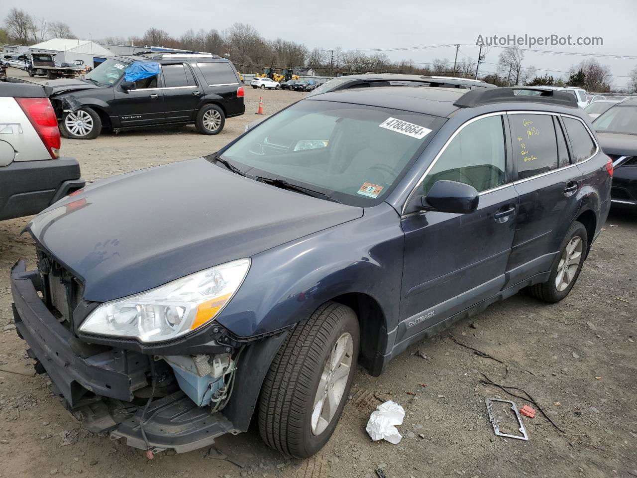 2014 Subaru Outback 3.6r Limited Blue vin: 4S4BRDLC8E2210820