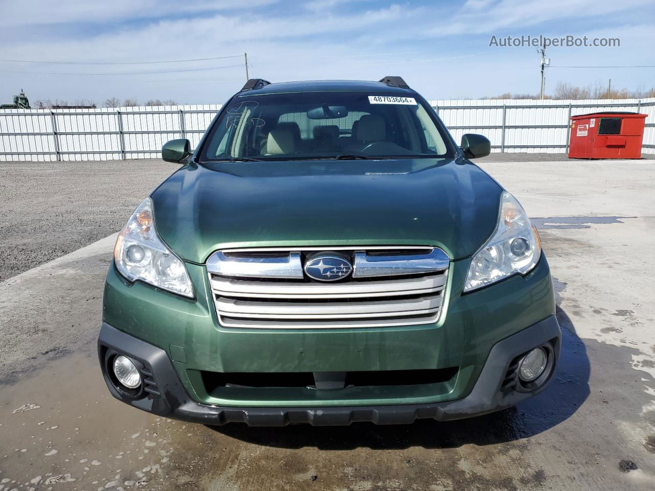 2014 Subaru Outback 2.5i Limited Green vin: 4S4BRGMC4E3210341