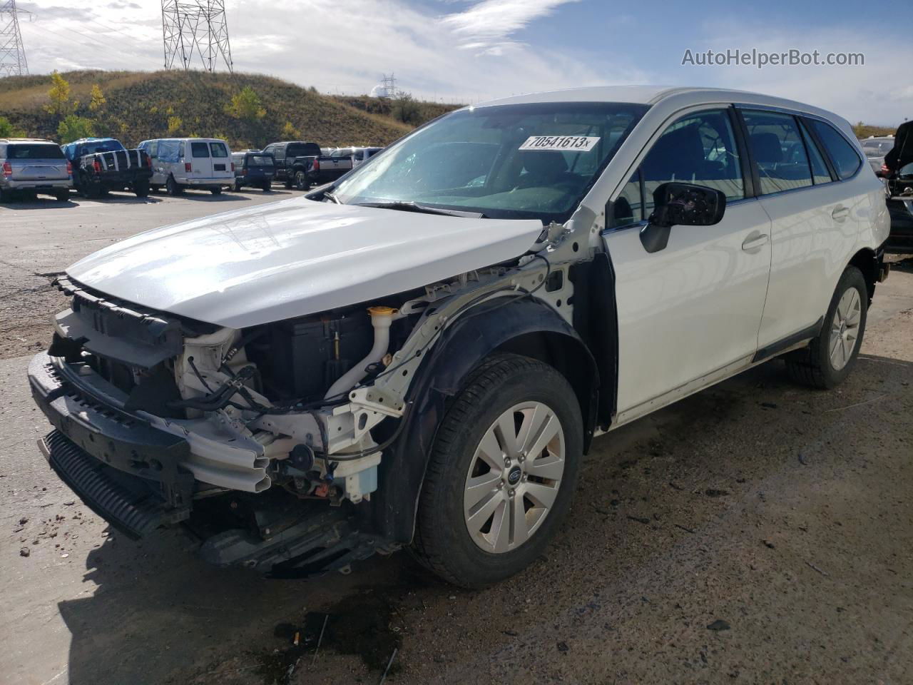 2019 Subaru Outback 2.5i White vin: 4S4BSABC0K3238699