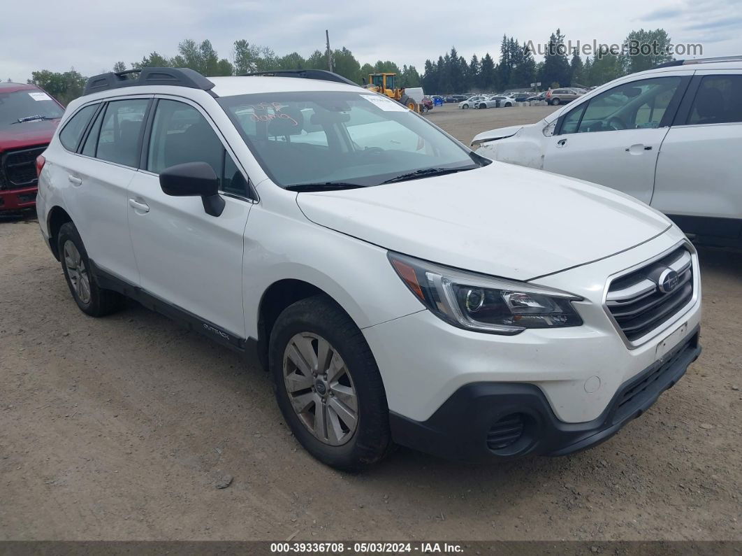 2019 Subaru Outback 2.5i White vin: 4S4BSABC0K3274585