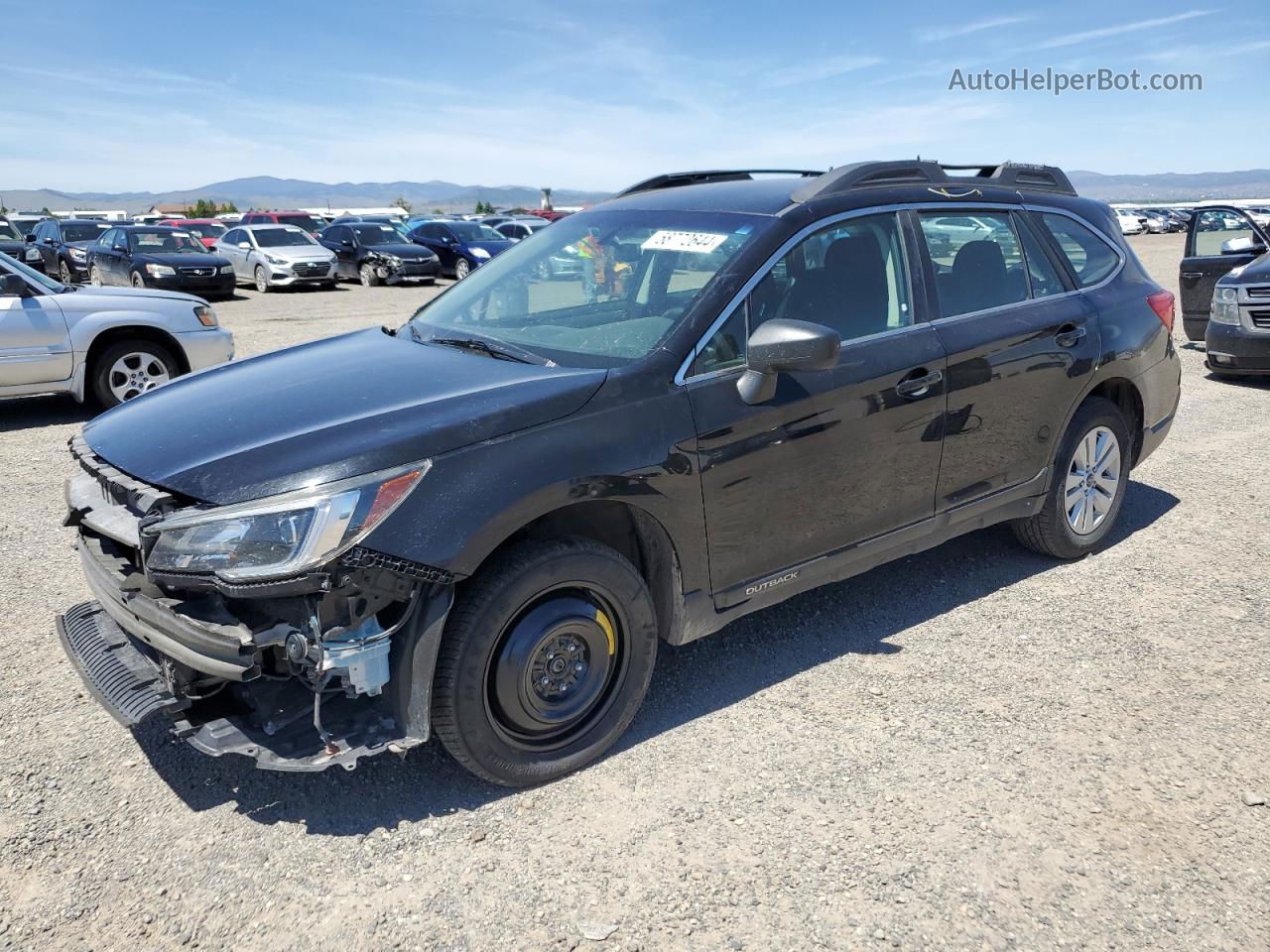 2019 Subaru Outback 2.5i Black vin: 4S4BSABC7K3238098