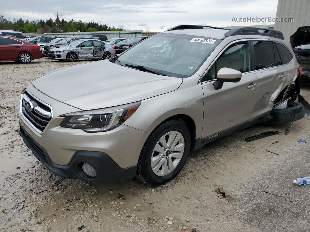 2019 Subaru Outback 2.5i Premium Tan vin: 4S4BSAFC0K3364765