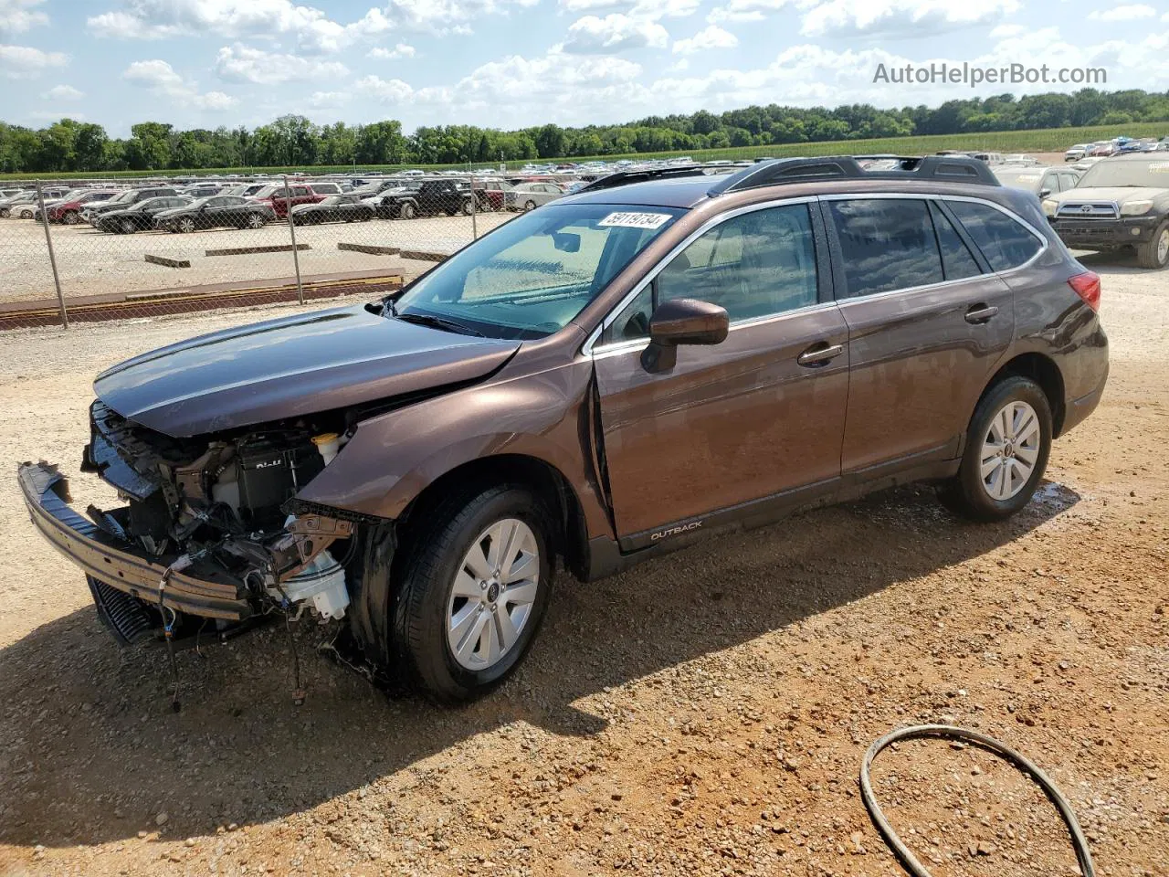 2019 Subaru Outback 2.5i Premium Коричневый vin: 4S4BSAFC2K3349068