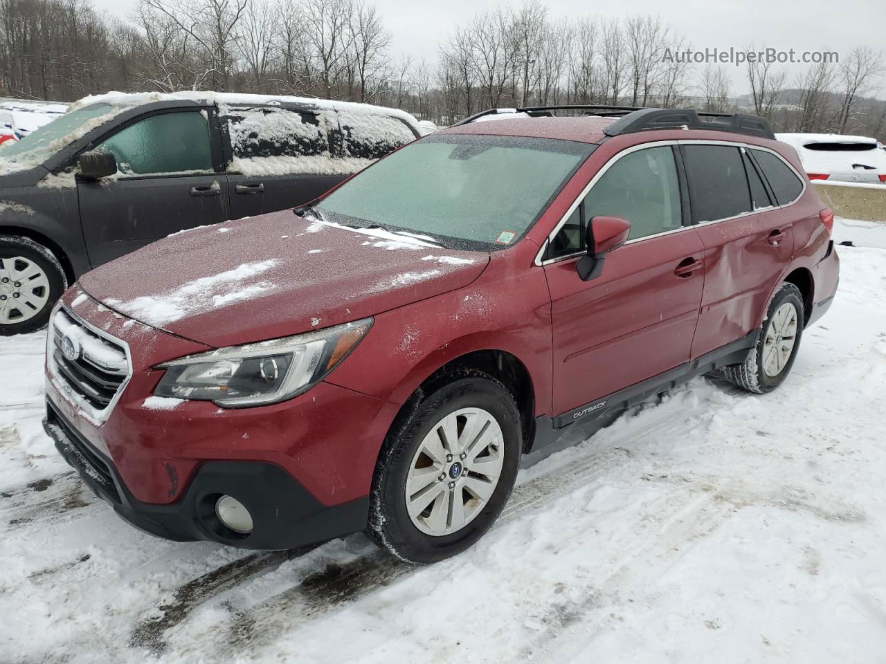 2019 Subaru Outback 2.5i Premium Red vin: 4S4BSAFC5K3262829