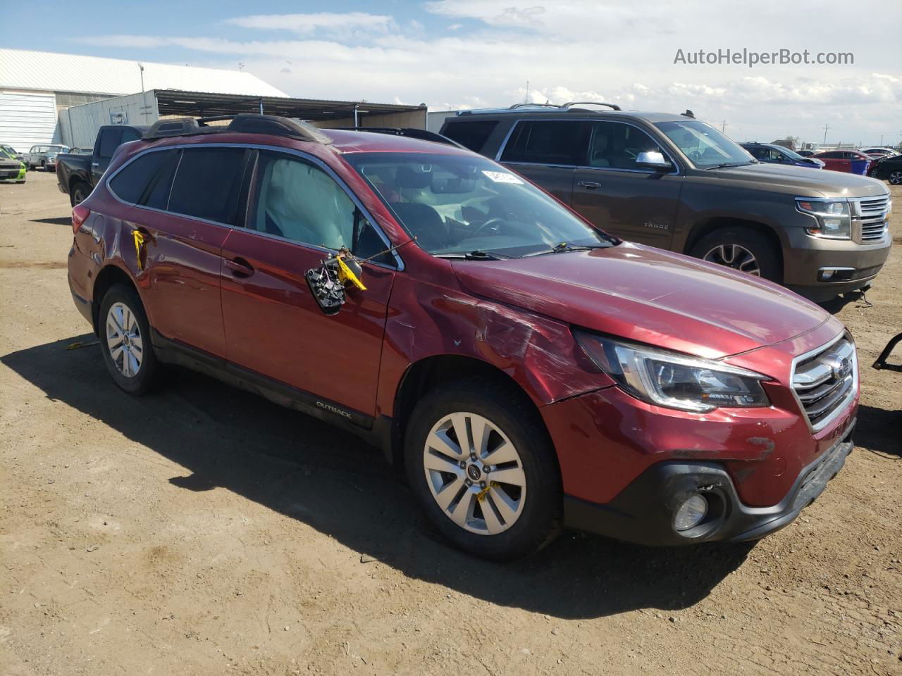 2019 Subaru Outback 2.5i Premium Бордовый vin: 4S4BSAFC6K3244016