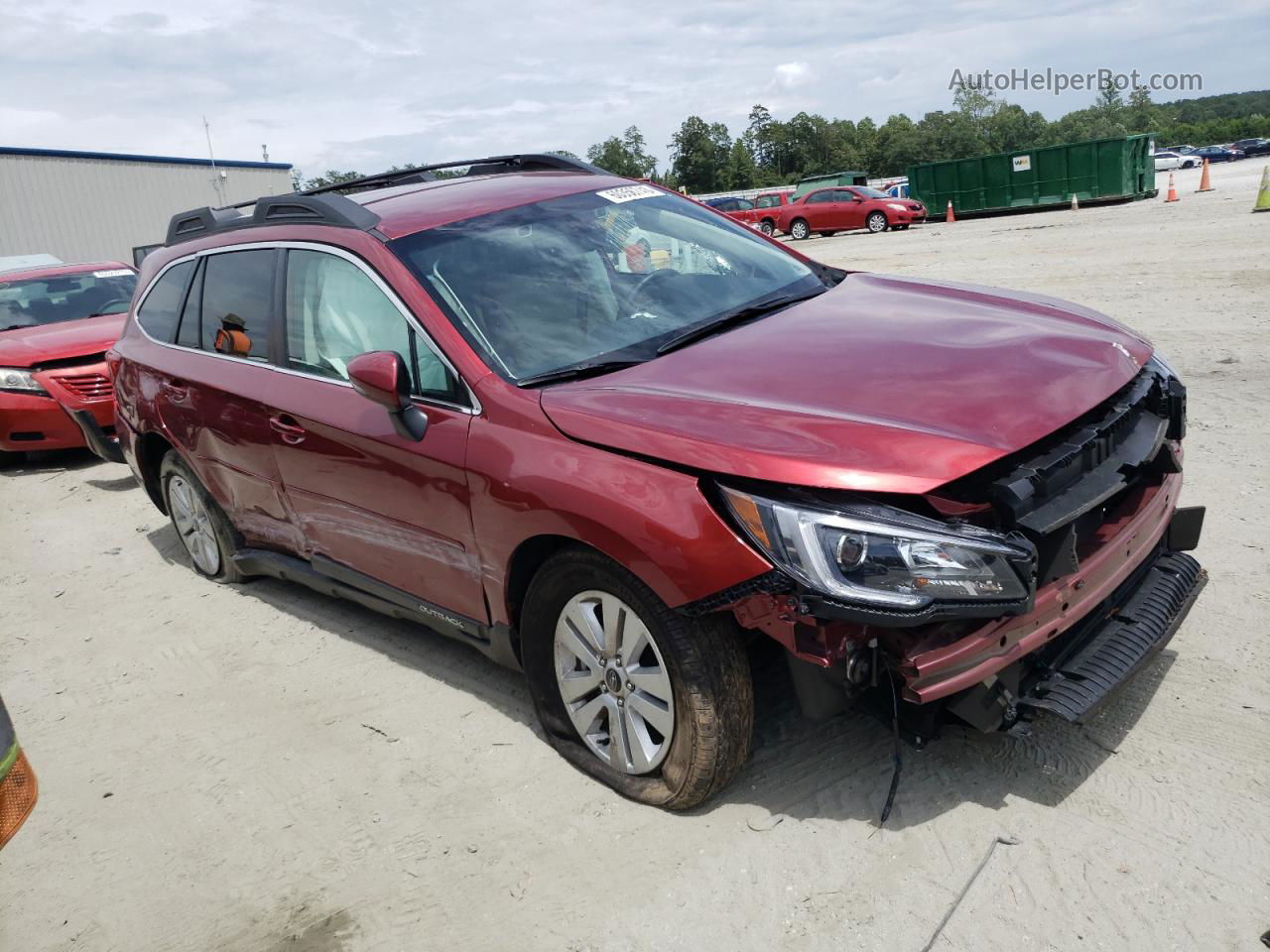 2019 Subaru Outback 2.5i Premium Burgundy vin: 4S4BSAFC6K3325369