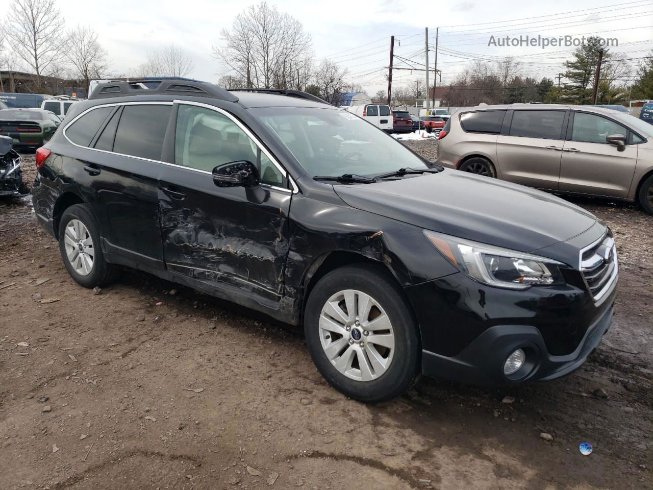 2019 Subaru Outback 2.5i Premium Black vin: 4S4BSAFC6K3330846