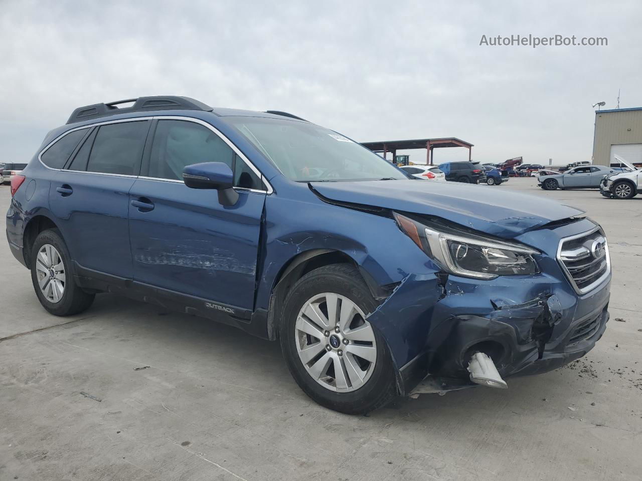 2019 Subaru Outback 2.5i Premium Blue vin: 4S4BSAFC6K3385944