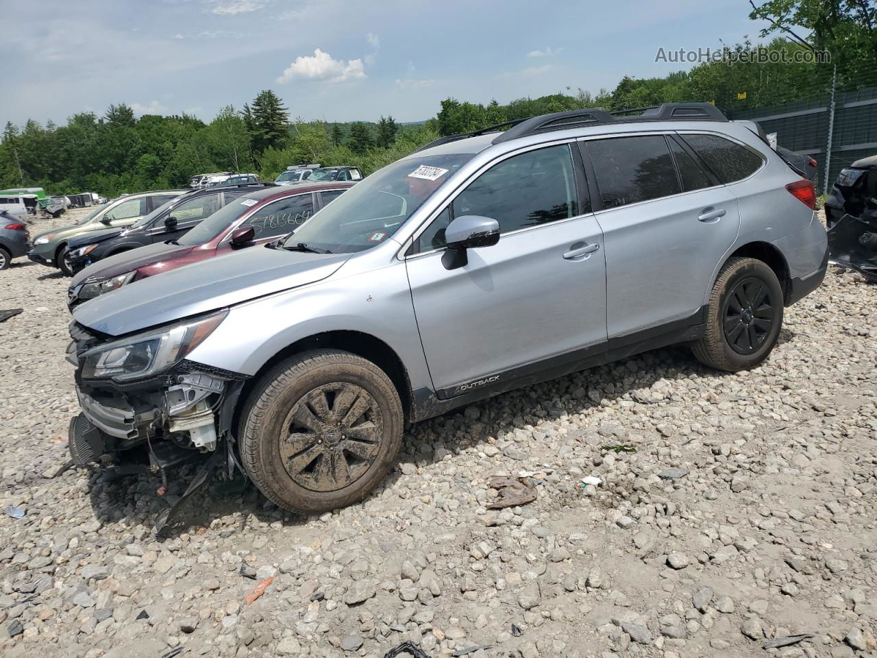 2019 Subaru Outback 2.5i Premium Silver vin: 4S4BSAFC7K3376038