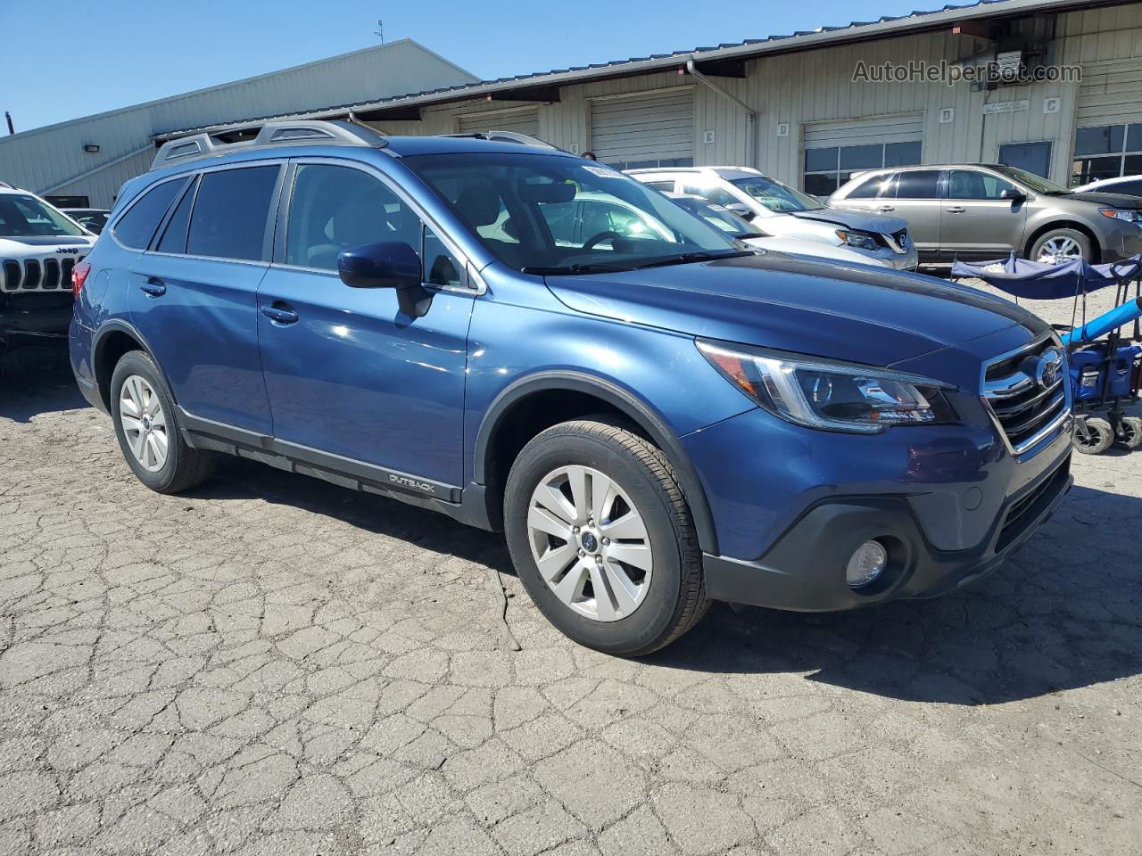 2019 Subaru Outback 2.5i Premium Blue vin: 4S4BSAFC8K3263019