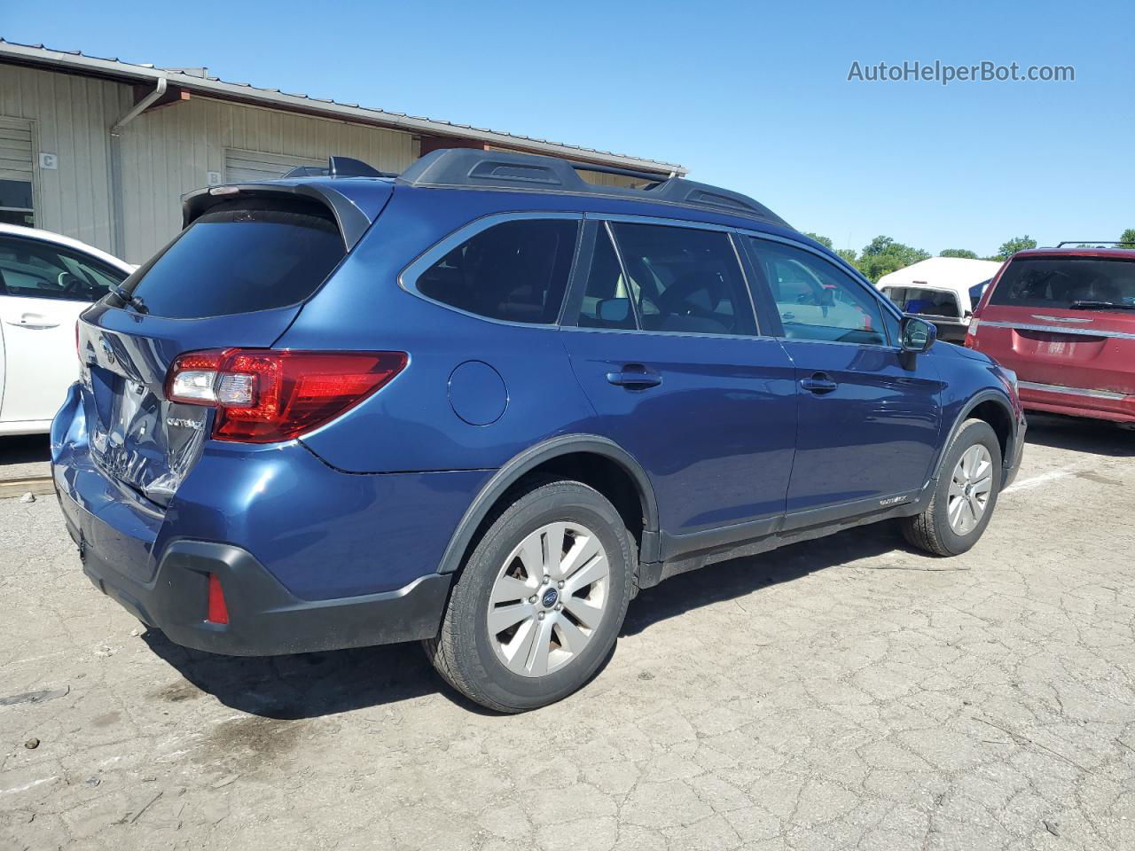 2019 Subaru Outback 2.5i Premium Blue vin: 4S4BSAFC8K3263019