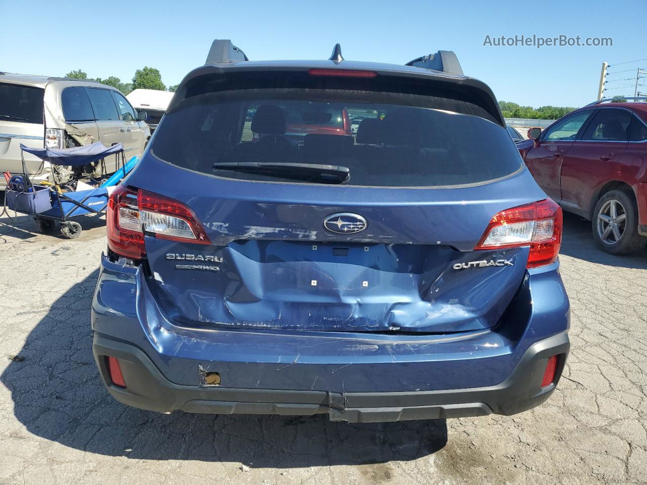 2019 Subaru Outback 2.5i Premium Blue vin: 4S4BSAFC8K3263019