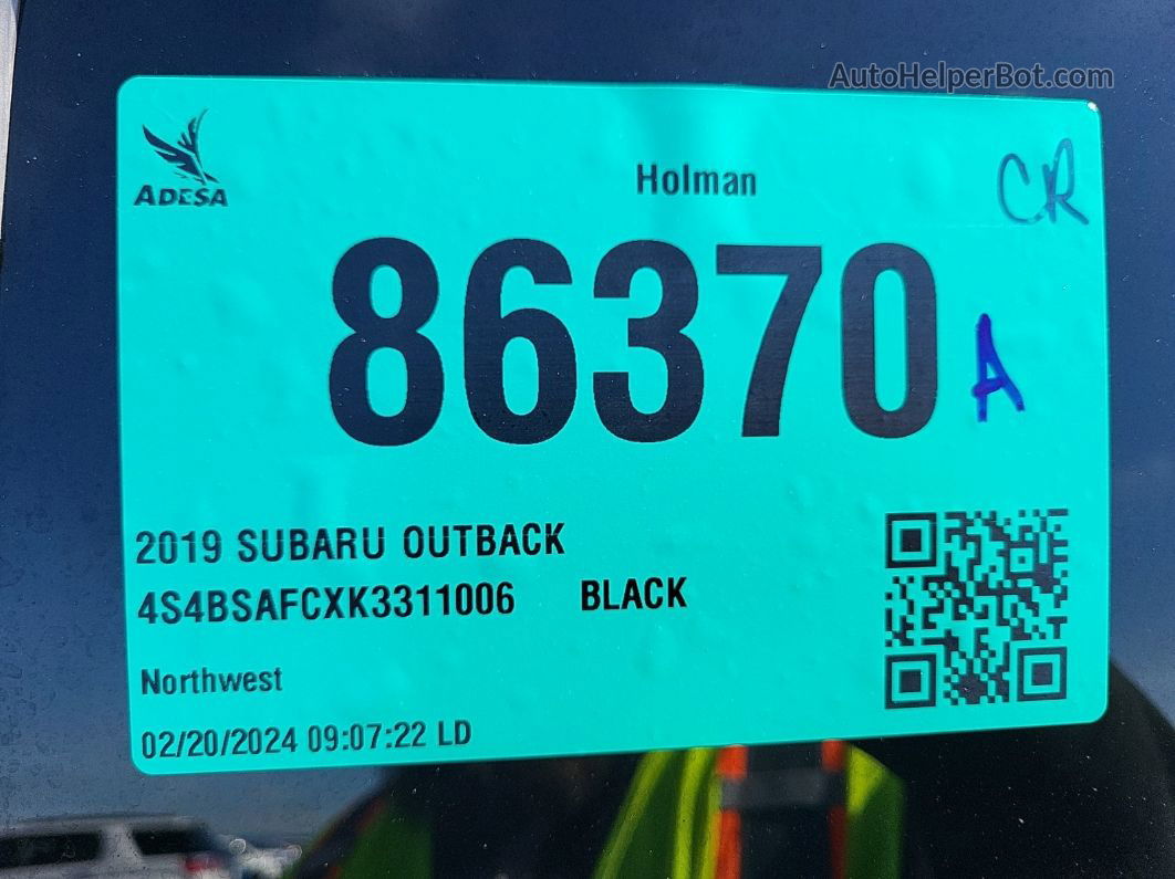 2019 Subaru Outback 2.5i Premium vin: 4S4BSAFCXK3311006
