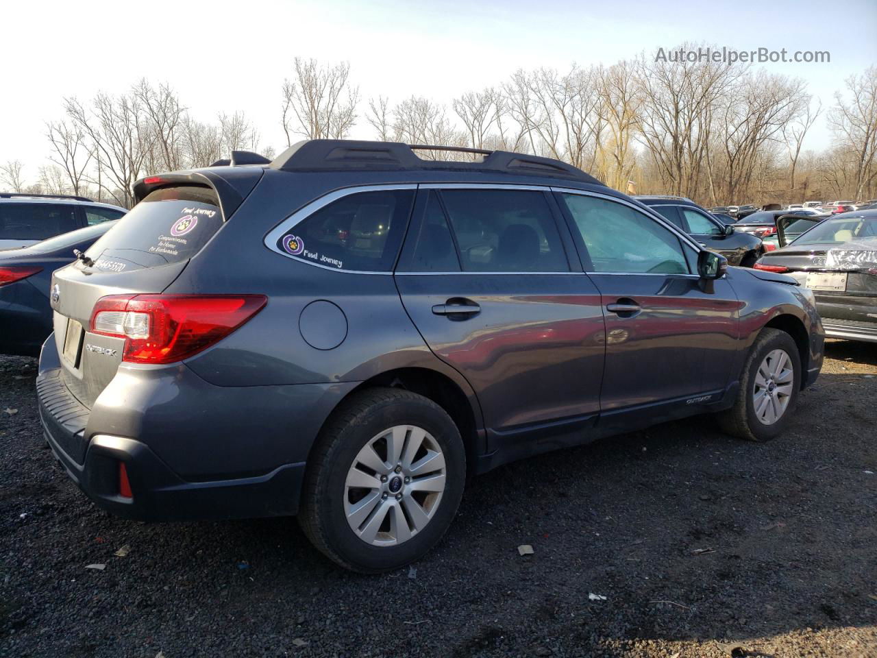 2019 Subaru Outback 2.5i Premium Gray vin: 4S4BSAHC9K3342387