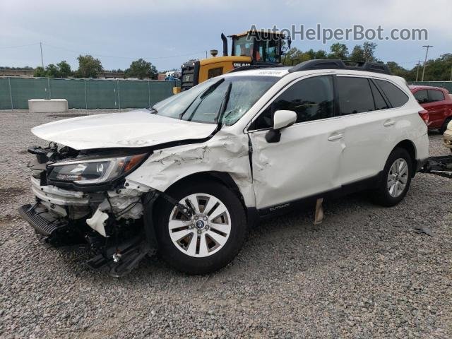 2019 Subaru Outback 2.5i Premium White vin: 4S4BSAHCXK3351602