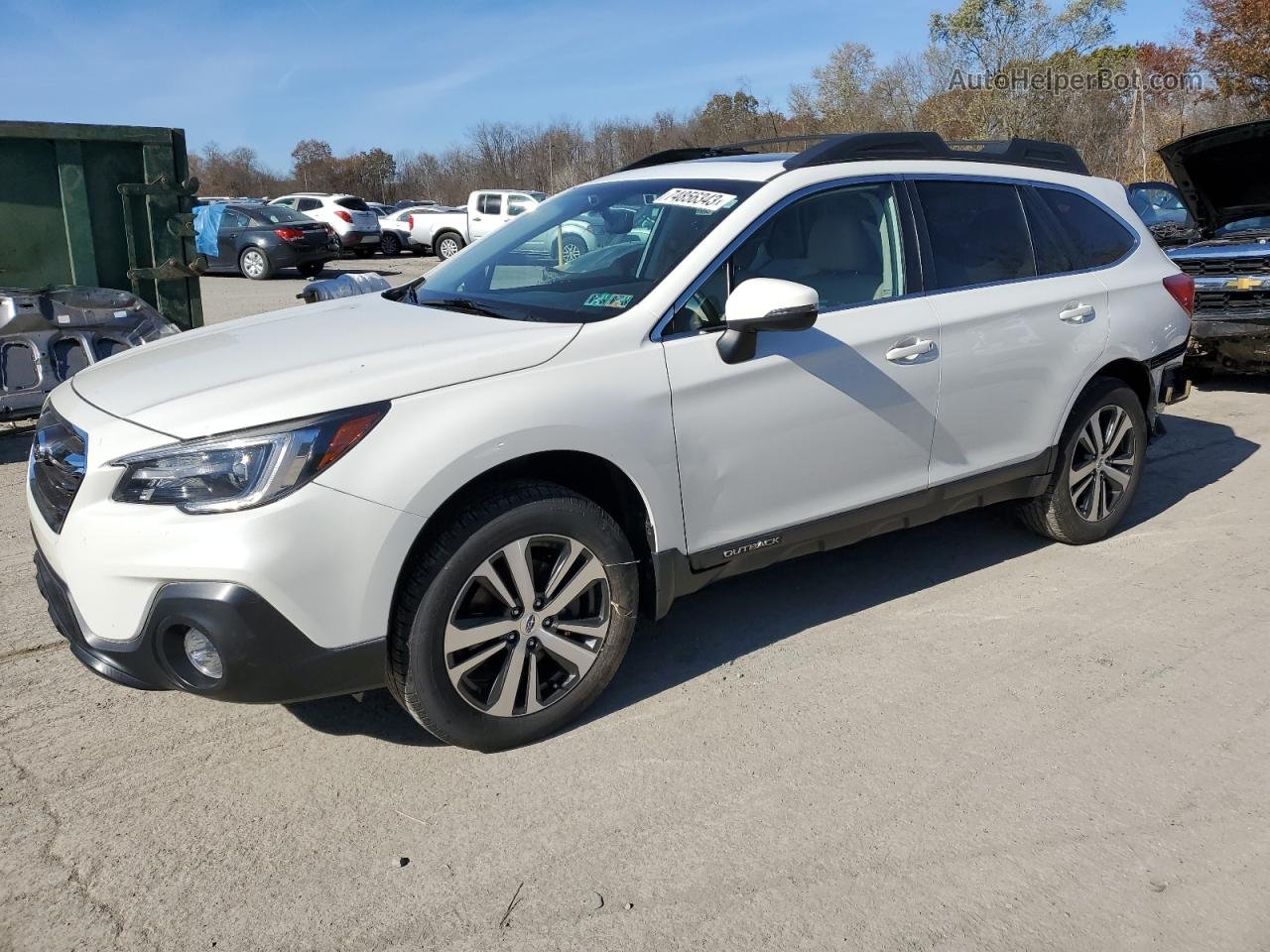 2019 Subaru Outback 2.5i Limited White vin: 4S4BSANC2K3383920