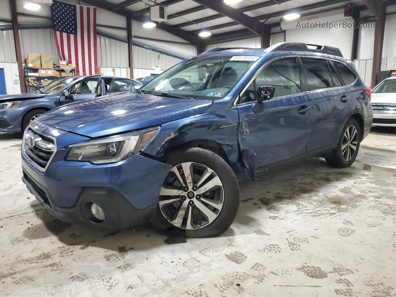 2019 Subaru Outback 2.5i Limited Blue vin: 4S4BSANC7K3376378