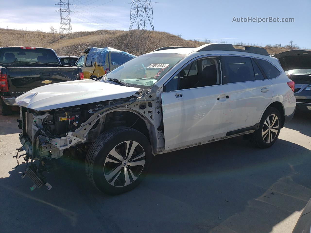 2019 Subaru Outback 3.6r Limited White vin: 4S4BSEJC2K3238650