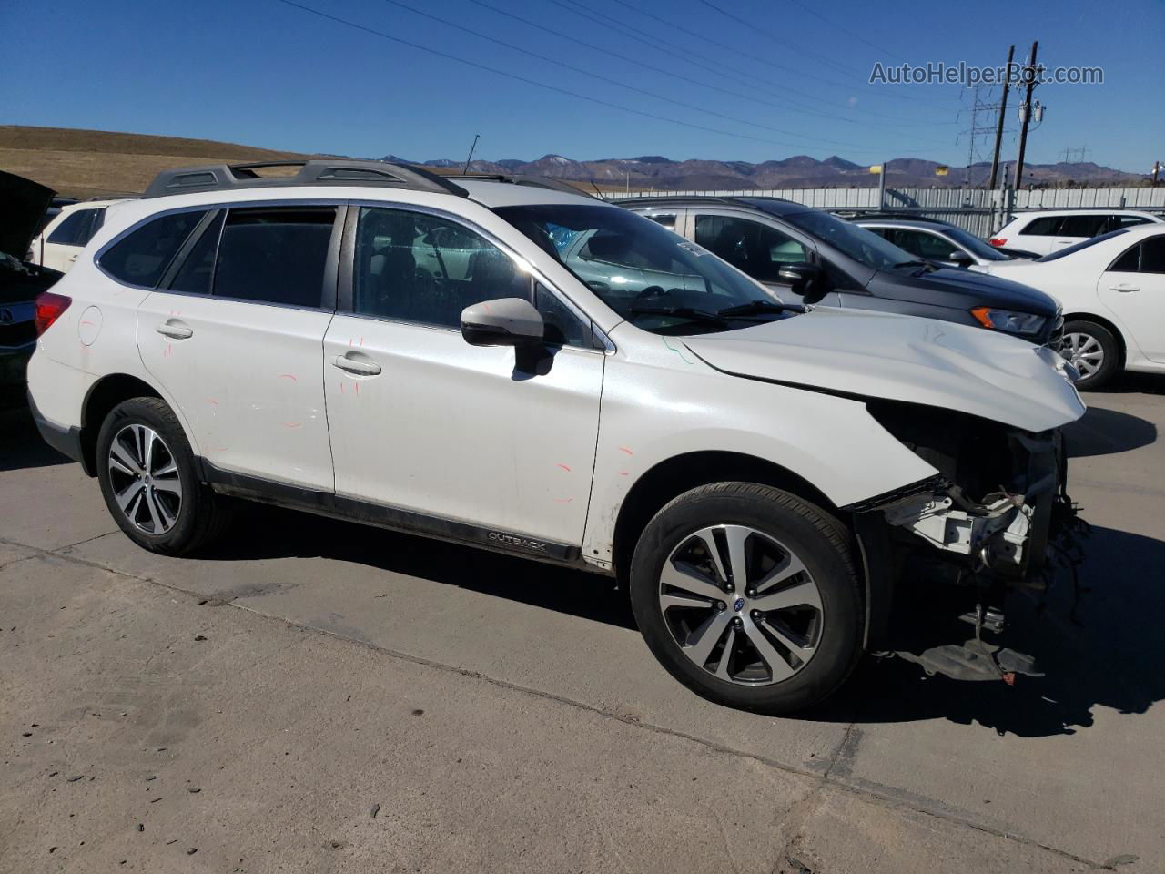 2019 Subaru Outback 3.6r Limited White vin: 4S4BSEJC2K3238650