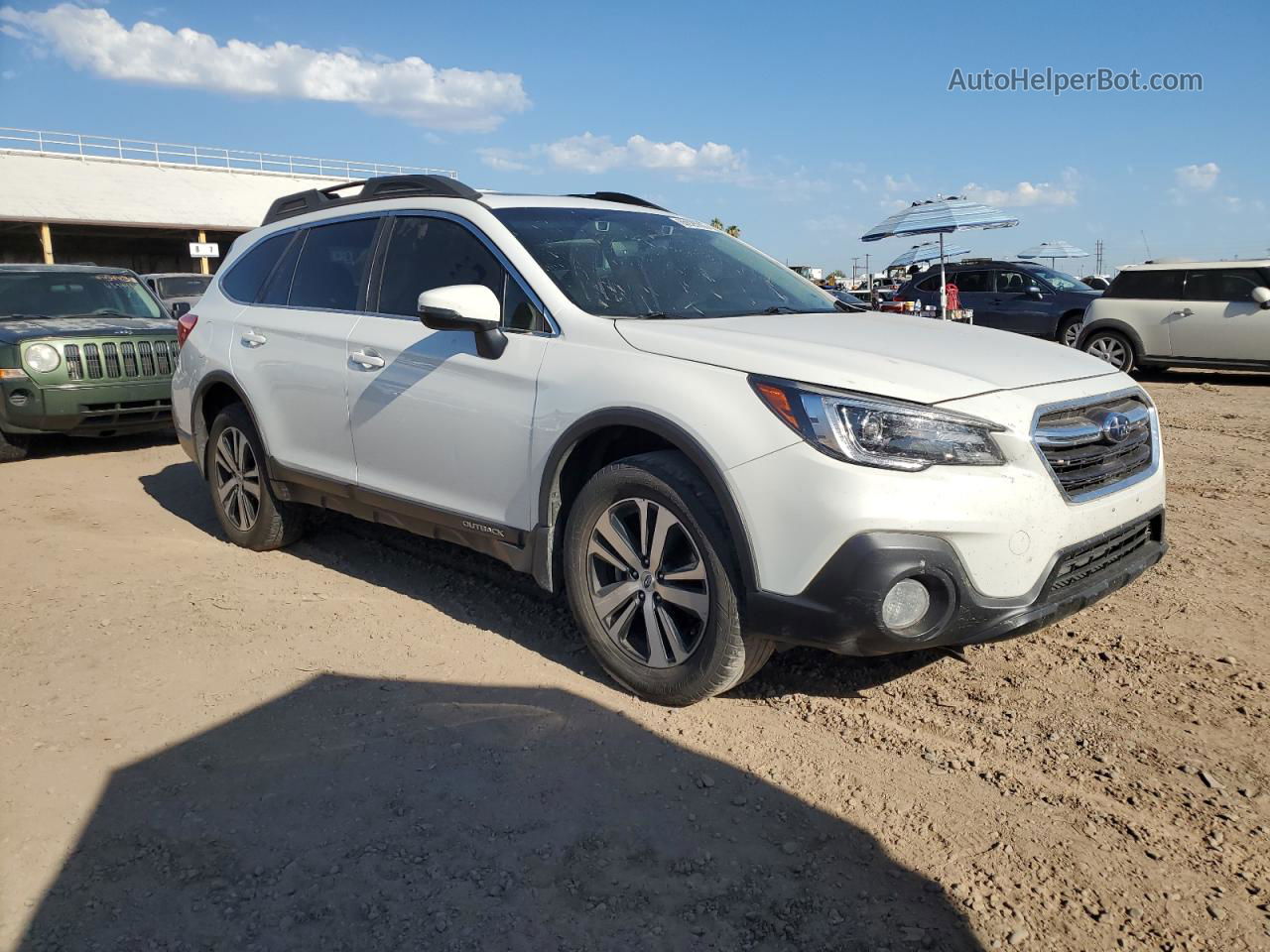 2019 Subaru Outback 3.6r Limited Белый vin: 4S4BSENC0K3322590